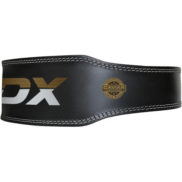 Пояс для важкої атлетики RDX шкіряний 2XL чорний золото