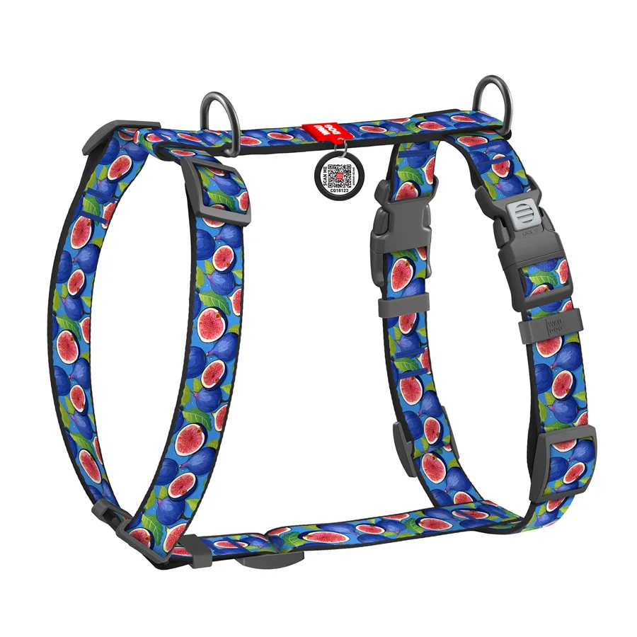 Шлея анатомічна WAUDOG Nylon H-подібна 20 мм 38-60 см малюнок Інжир