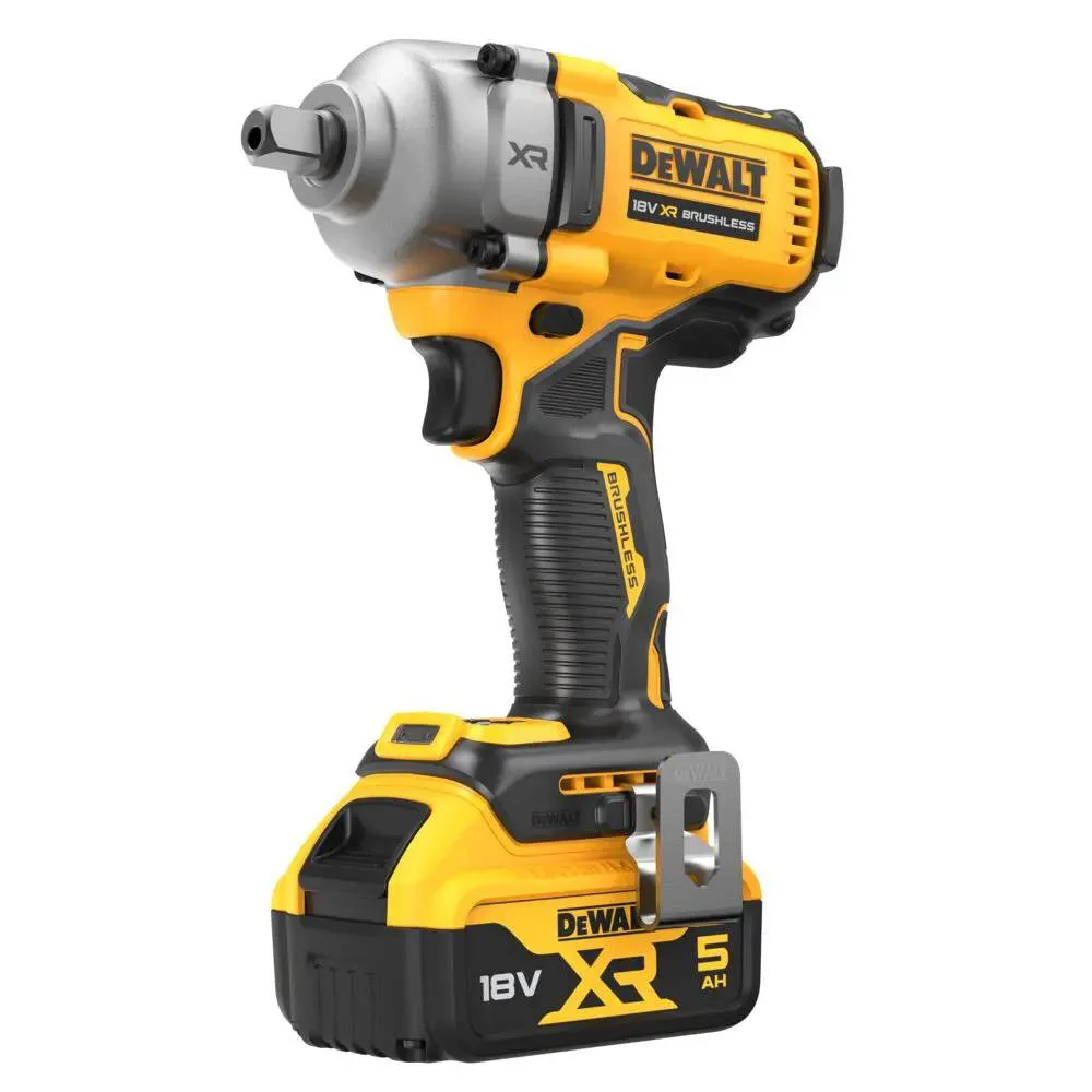 Гайковерт ударный DeWalt 18 В Li-Ion 2 аккумулятора 5 А·ч 1084 Нм для автосервиса и строительства