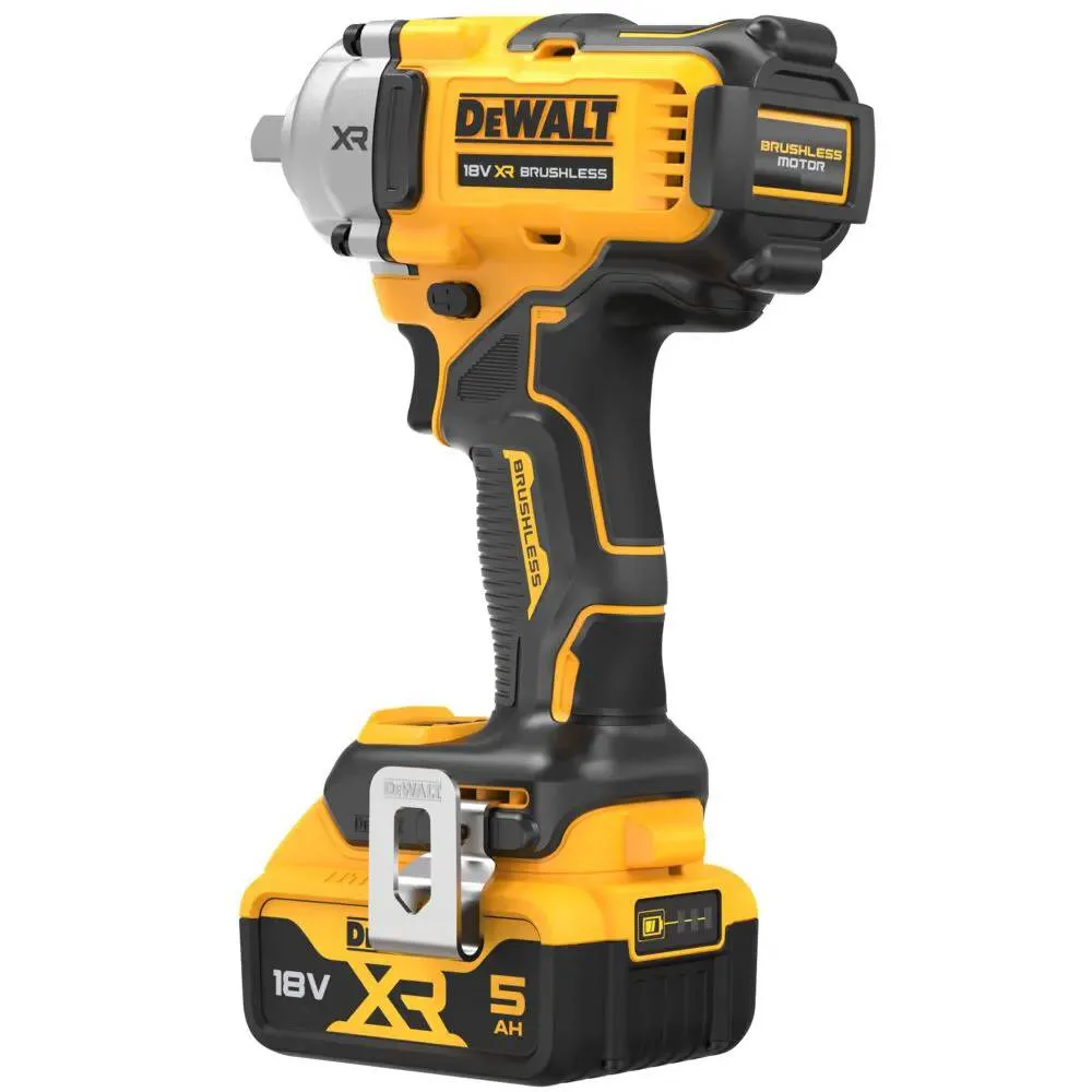 Гайковерт ударный DeWalt 18 В Li-Ion 2 аккумулятора 5 А·ч 1084 Нм для автосервиса и строительства