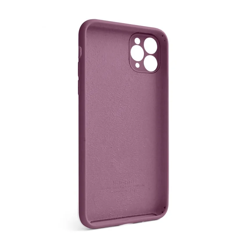 Чохол силіконовий для iPhone 11 Pro Max  бордовий закрита камера