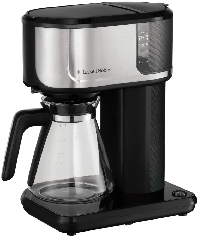 Кавоварка Russell Hobbs 1,25л чорна срібна мелена 10 чашок