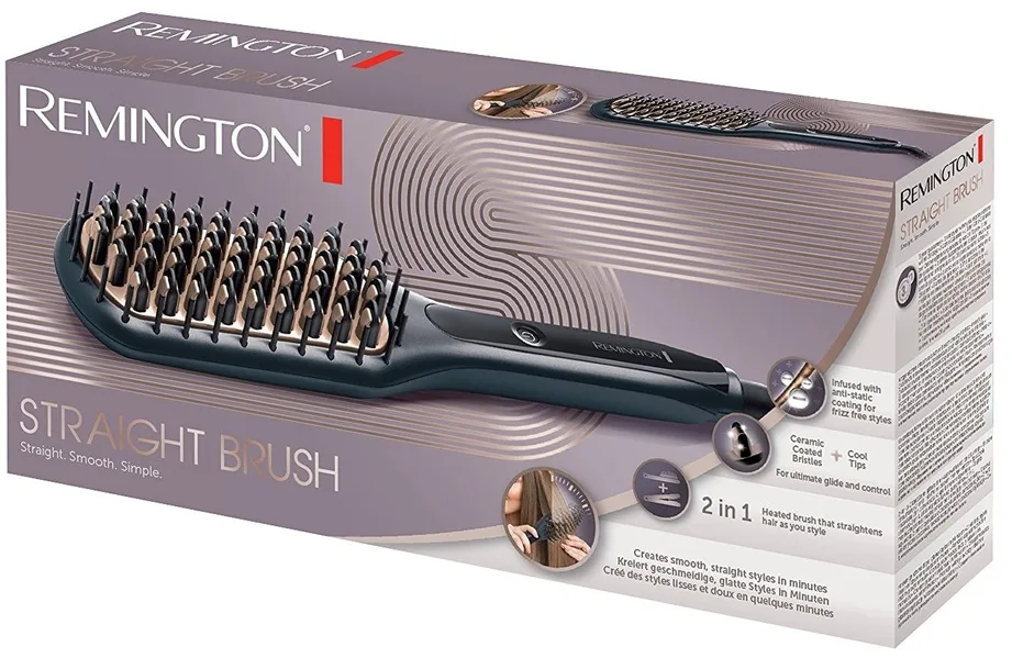 Електричний гребінець Remington керамічний 7,3х27,9 см сірий