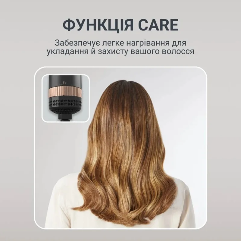 Фен-щітка Rowenta 1200 Вт чорна з іонізацією та насадкою-щіткою