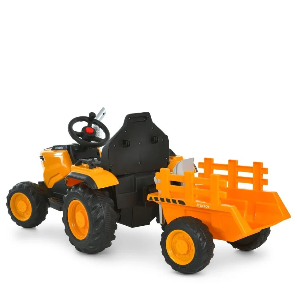 Дитячий електромобіль трактор Bambi Racer екокожа 83х52х56 см червоний