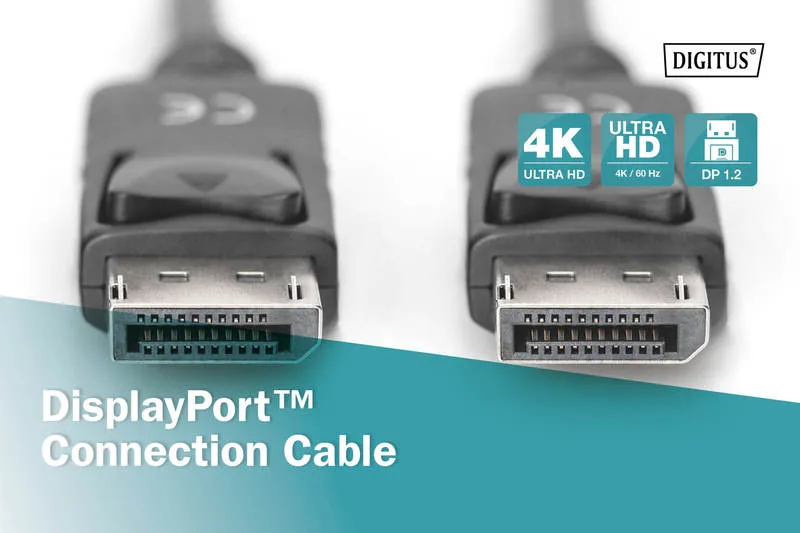 Кабель DIGITUS DisplayPort (M/M), 15м, чорний