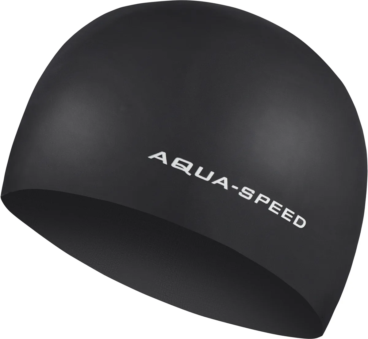 Шапка для плавания Aqua Speed силиконовая унисекс черная OSFM