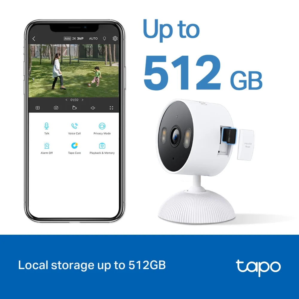 IP-камера TP-Link 3 Мп Wi-Fi з нічним баченням та виявленням руху