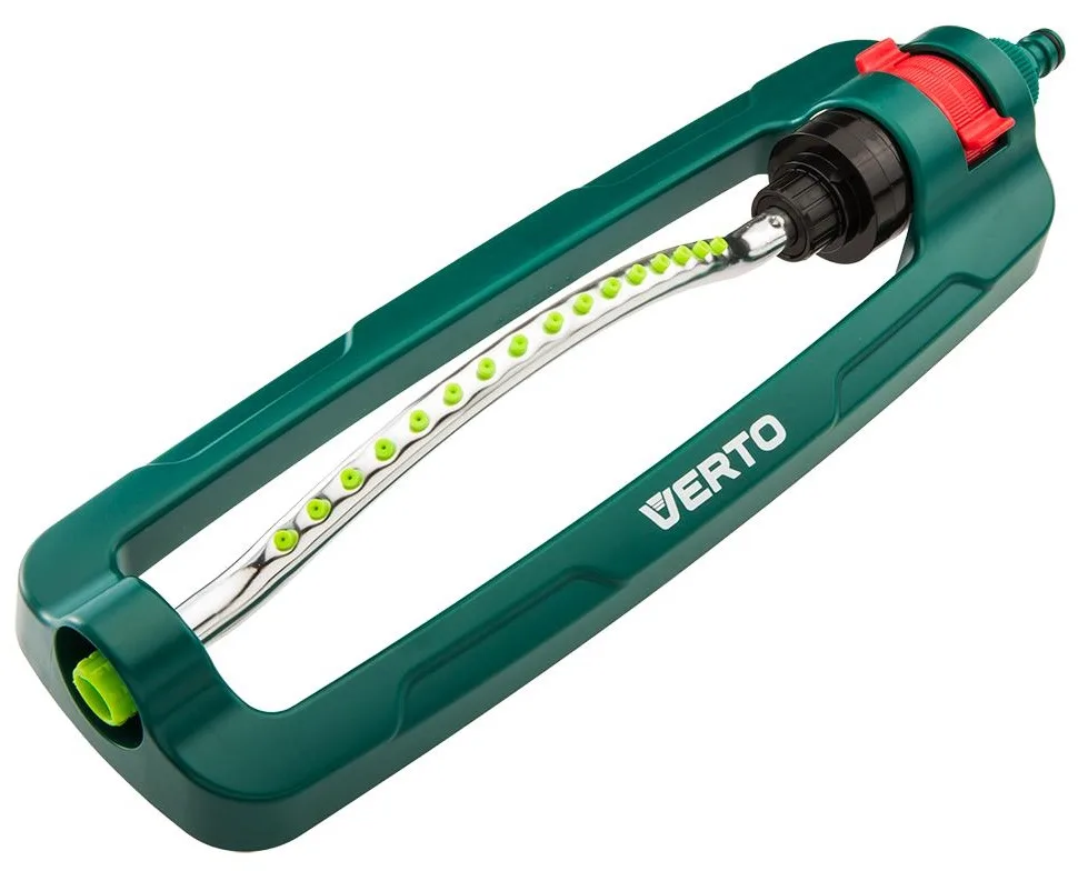 Зрошувач дощовий Verto, маятниковий, 1/2"-3/4", 16 форсунок у металевій конструкції, площа покриття 13х18.
