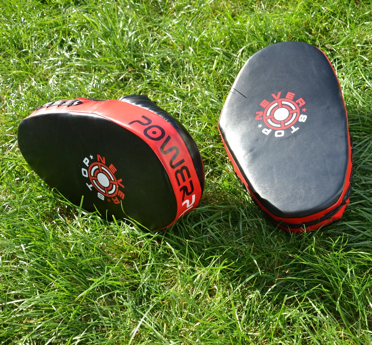 Лапи боксерські Active Point PU 29х19 см Чорно-Червоні