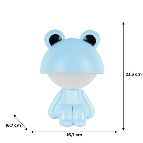 Світильник-нічник LED із акумулятором Kite Cute Froggy синій лампа для дітей