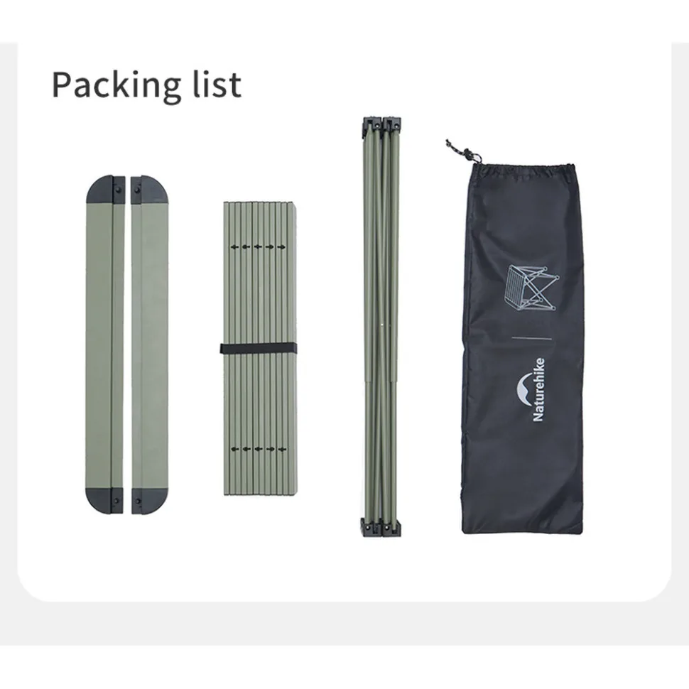 Складаний стіл Naturehike алюміній 525х525х460 мм сірий