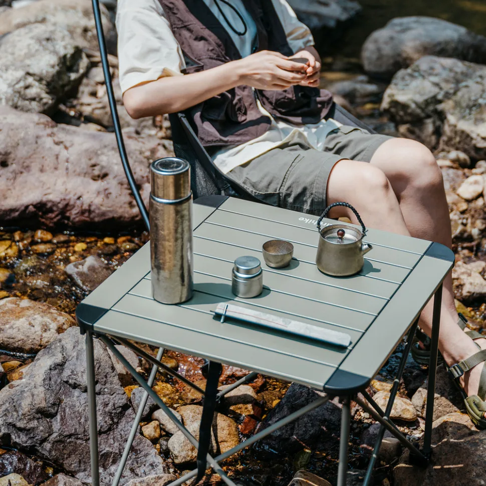 Складаний стіл Naturehike алюміній 525х525х460 мм сірий
