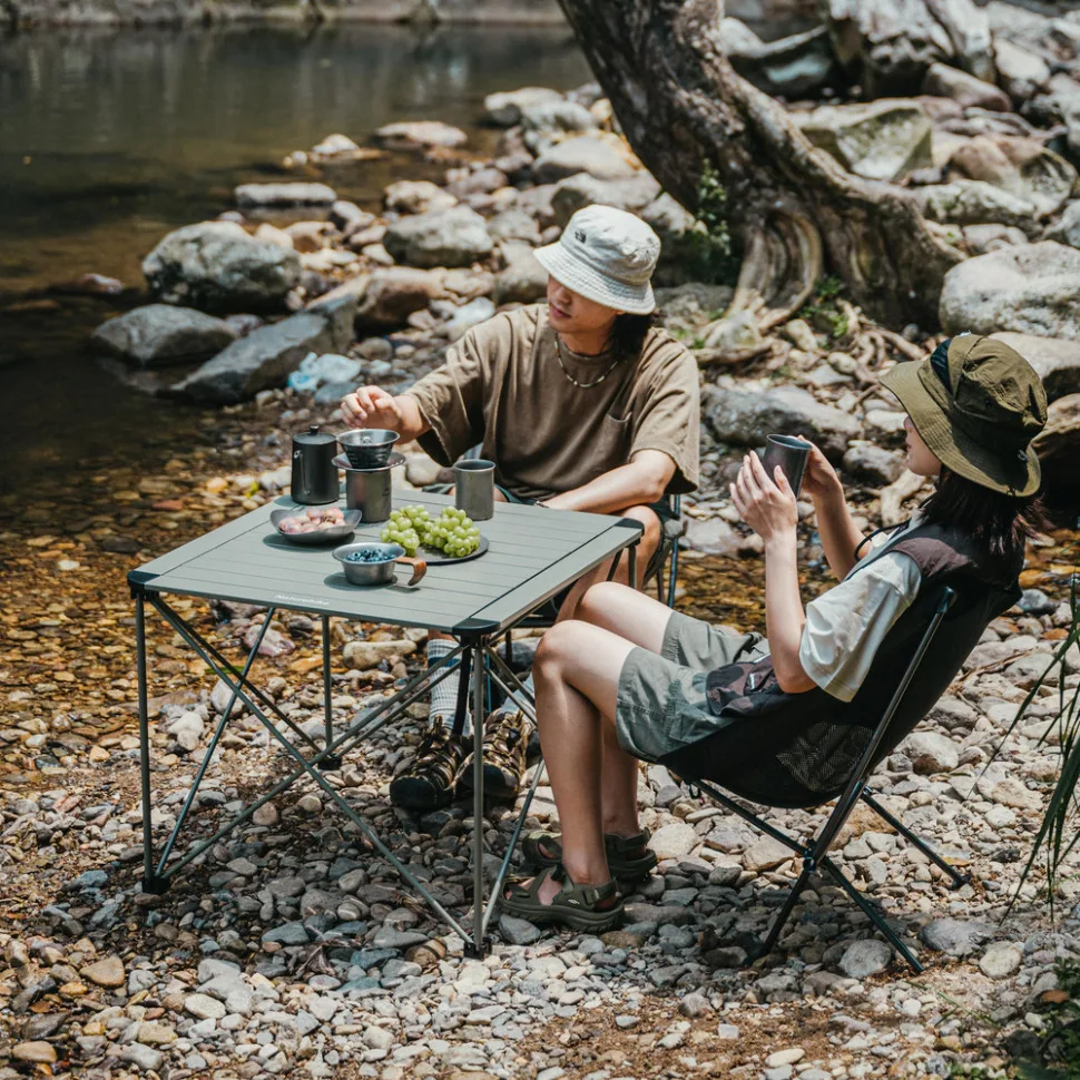 Складаний стіл Naturehike алюміній 525х525х460 мм сірий