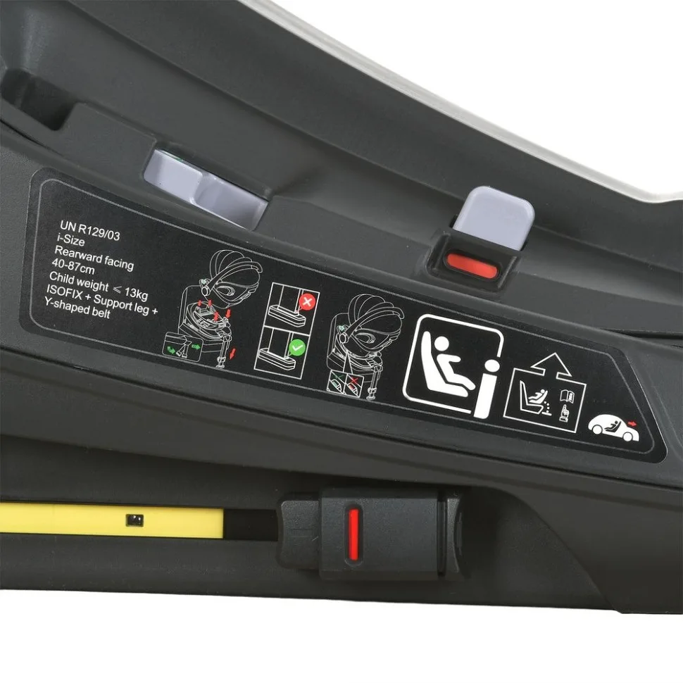 База під автокрісло El Camino i-Fix 360 ISOFIX з опорною стійкою Чорна
