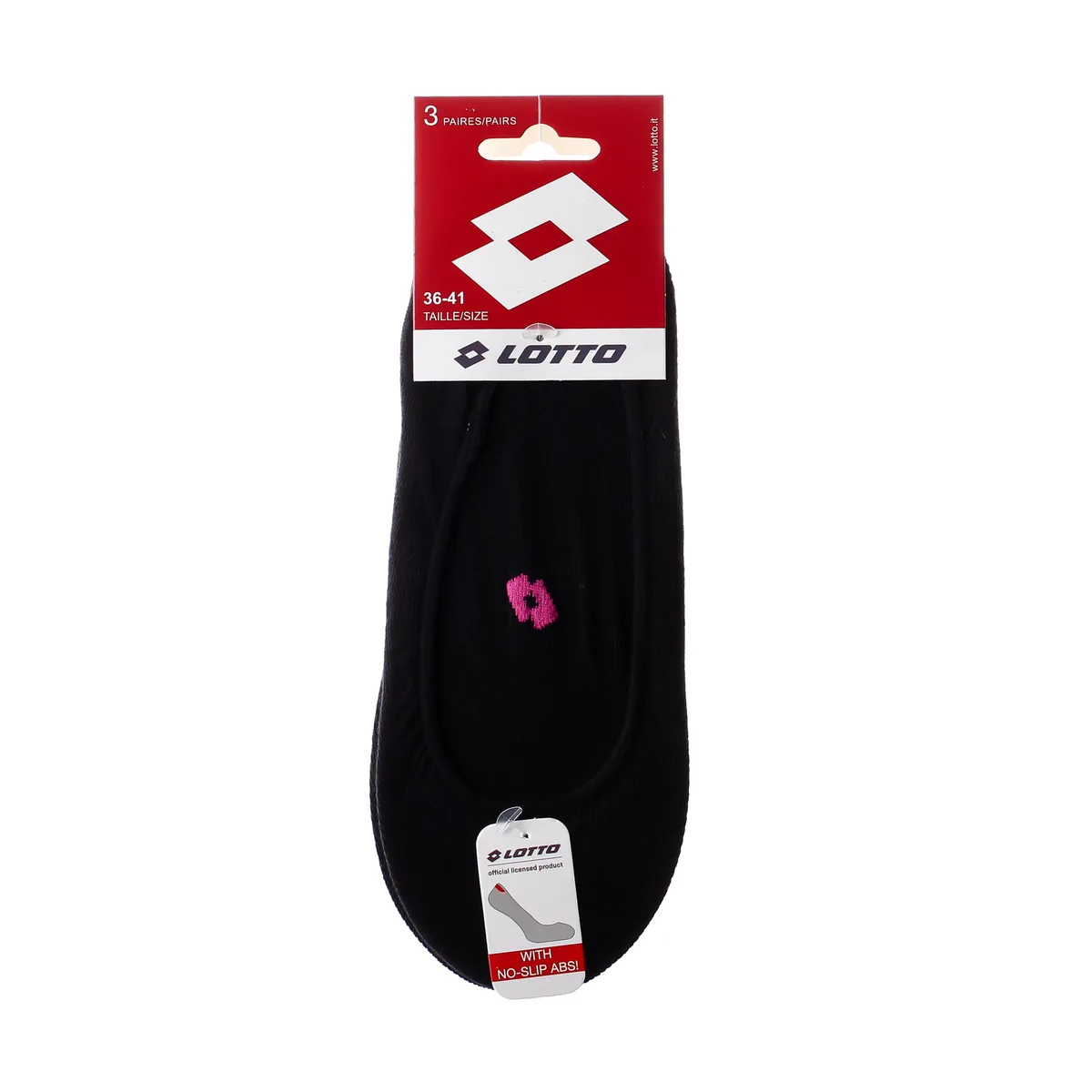 Шкарпетки Lotto 3-pack бавовна 36-41 білий рожевий