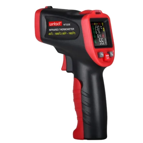 Пірометр інфрачервоний Wintact WT323E -50-1050 °C кольоровий дисплей термопара К-типу