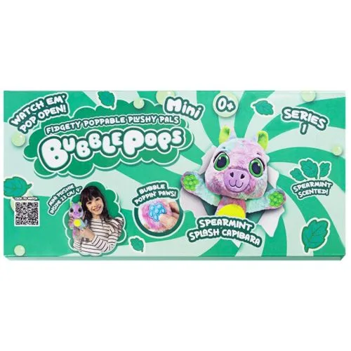 М'яка іграшка Bubble Pops М'ятна капібара 20 см гіпоалергенна для дітей