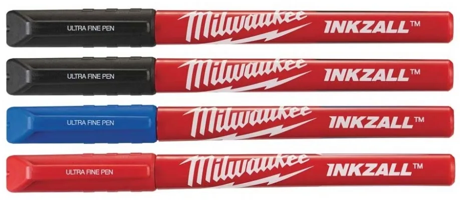 Набір маркерів Milwaukee InkZAll синій/червоний/чорний, 2 шт.