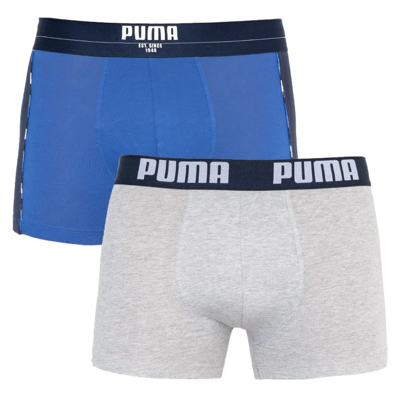 Труси-боксери Puma бавовна M синій сірий 2 пари