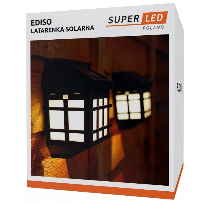 Сонячна настінна лампа SuperLED пластик 10х5х15 см теплий білий 2шт