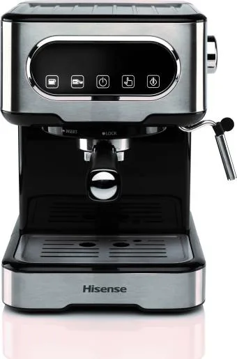 Кавоварка еспресо Hisense 1100 Вт 15 бар Нержавіюча сталь 27,4х30х27,2 см