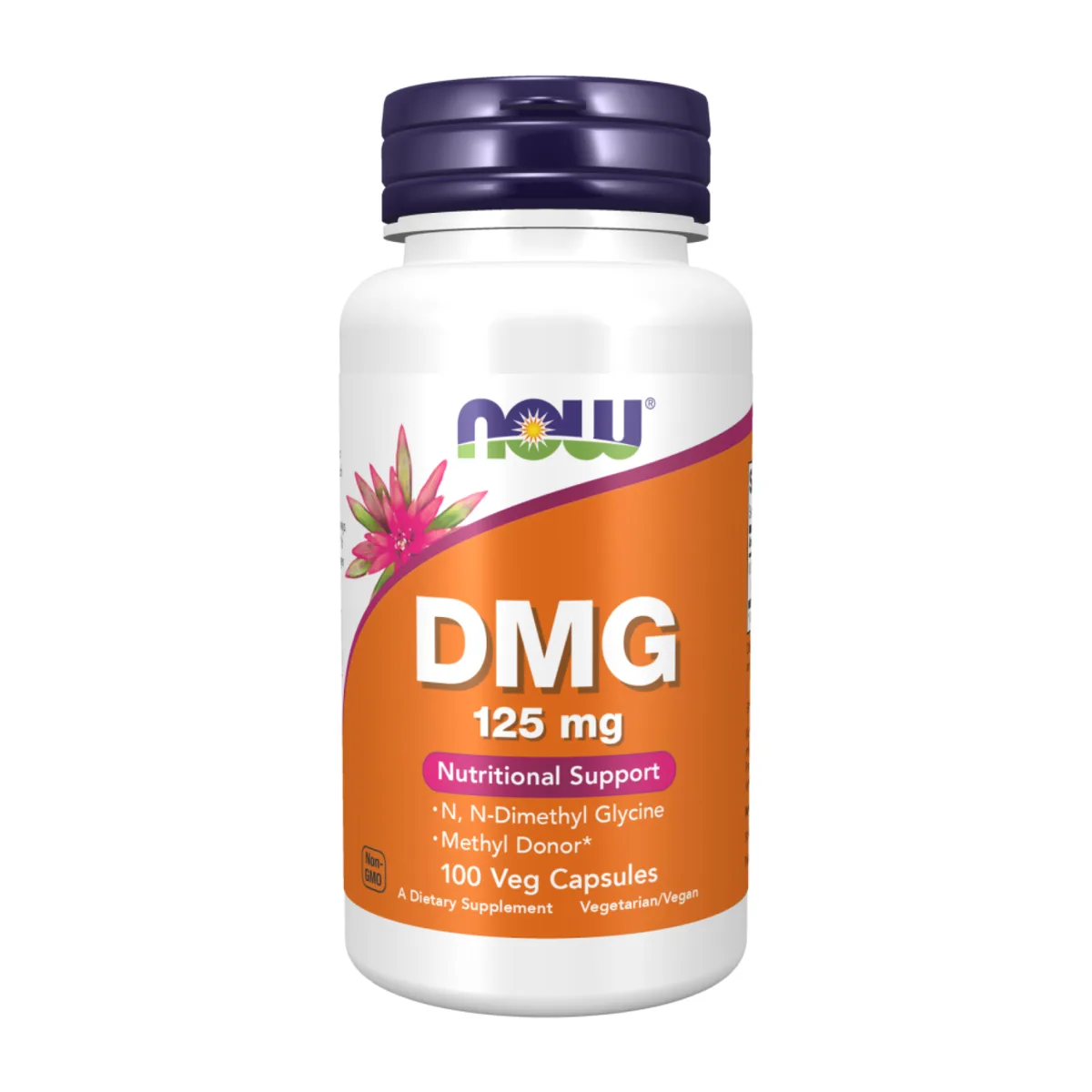 DMG 125mg Now Foods вегетарианские капсулы 100 шт без ГМО