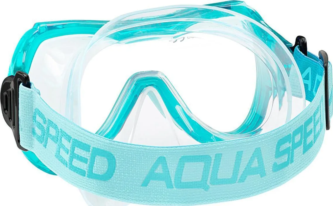 Маска для дайвінгу AQUA SPEED силікон One Size блакитна дитяча