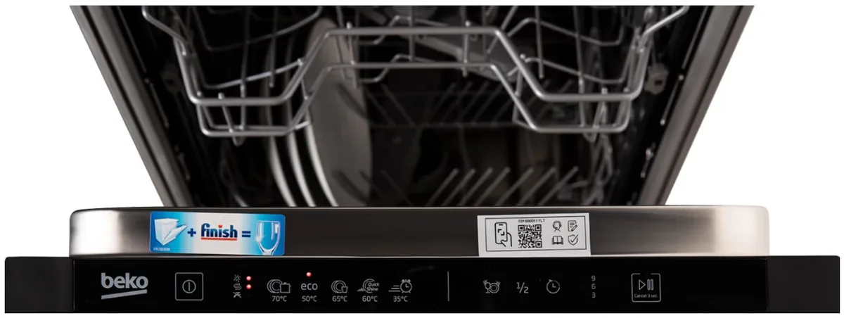 Посудомийна машина Beko Нержавіюча сталь 44,8х81,8х55 см Білий 10 комплектів 5 програм