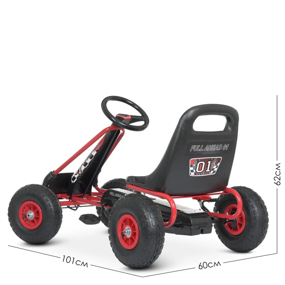 Велокарт Bambi Racer резина 101х60х62 см красный