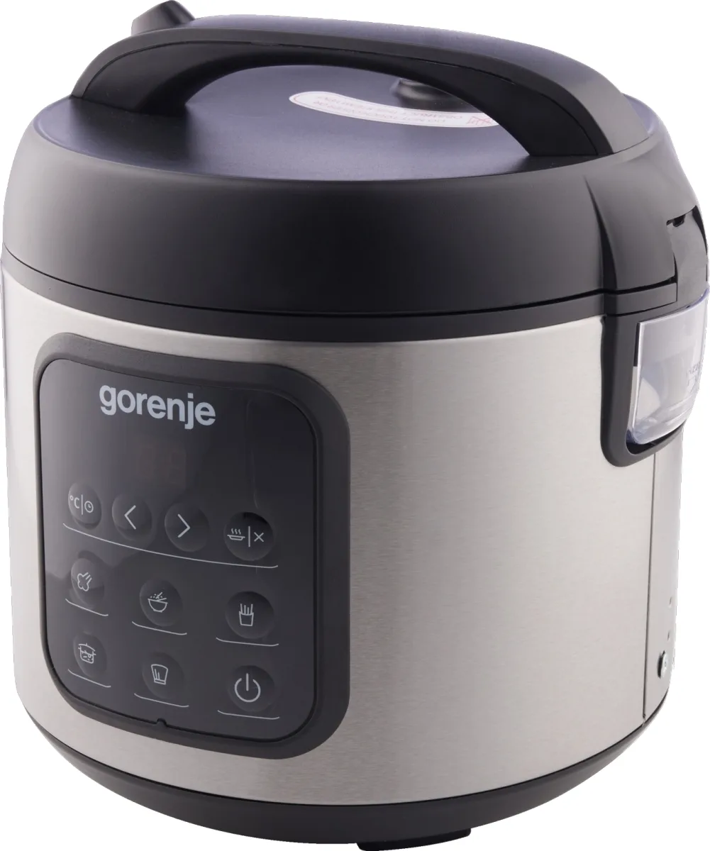 Мультиварка Gorenje 2 л пластикова нержавіюча сталь чорна 5 програм