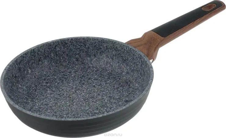 Сковорода Fissman Diamond Grey Ø28 см антипригарна EcoStone з литого алюмінію