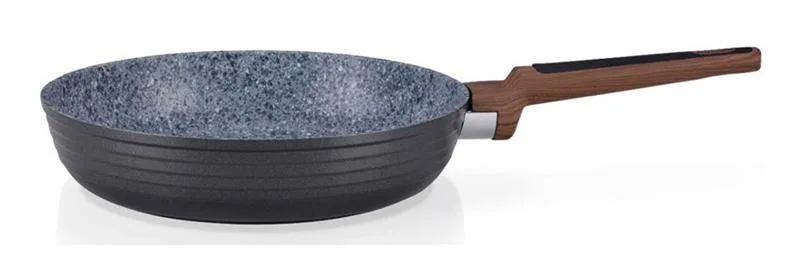 Сковорода Fissman Diamond Grey Ø28 см антипригарна EcoStone з литого алюмінію