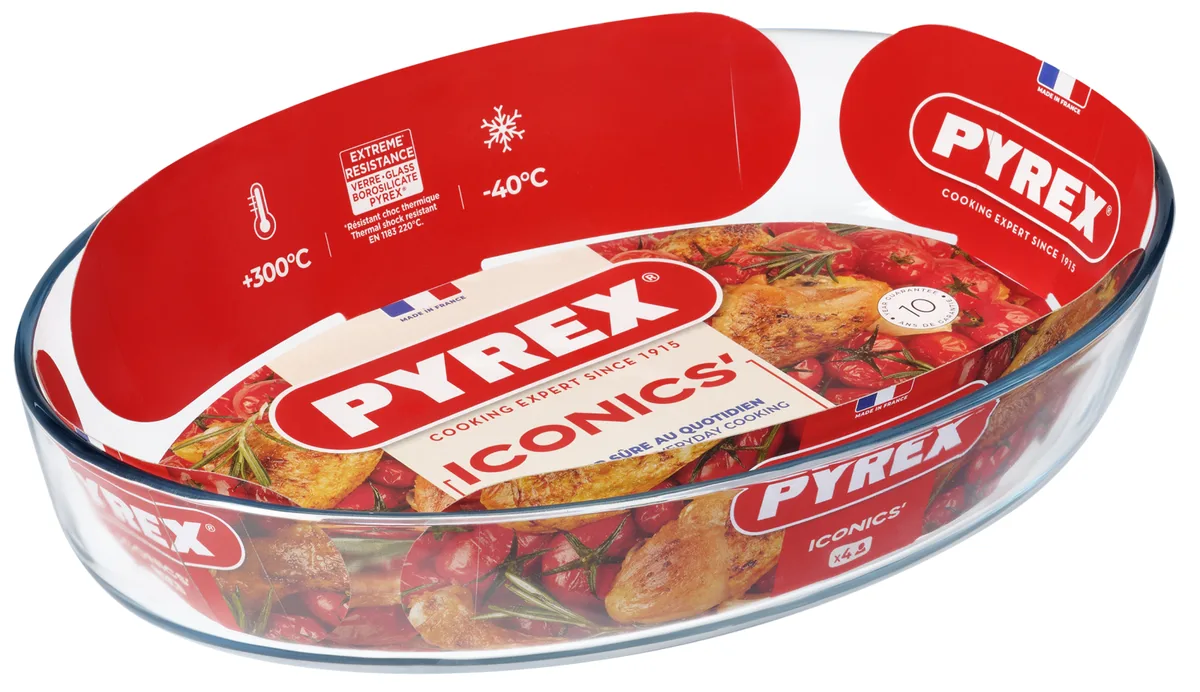 Форма для запікання Pyrex боросилікатне скло овальна 35х24 см