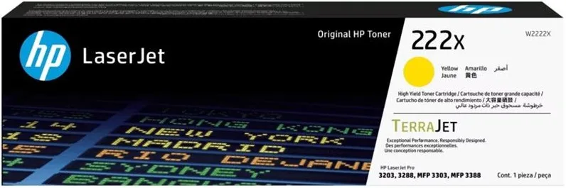 Картридж HP 222X CLJ Pro 3203/3303 Yellow (2500стор)