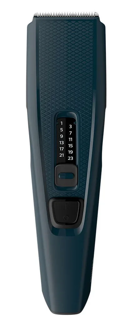 Машинка для стрижки волосся Philips Series 3000, з роторним двигуном, одна насадка, сталеві леза, синій колір.