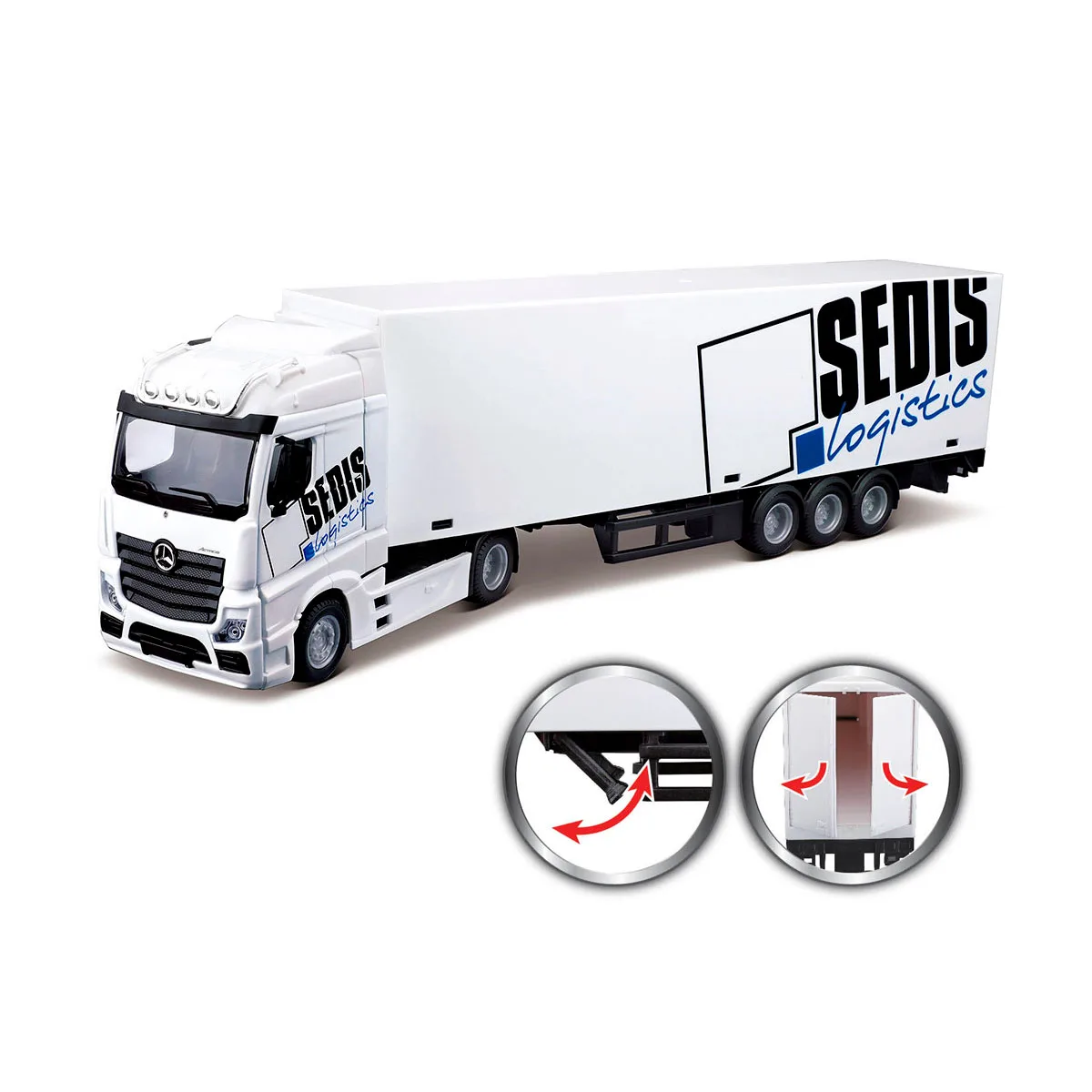 Игровой набор Bburago Фура Mercedes-Benz Actros металл 1:43