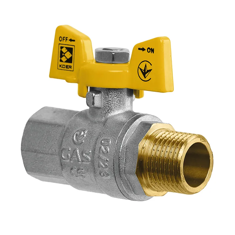 Кран шаровый Koer латунный 3/4" стальной для газа