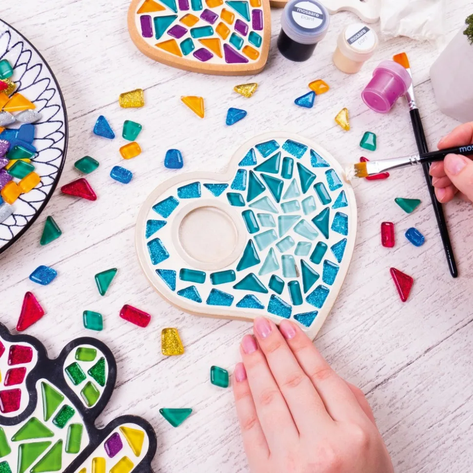 Дитячий набір для творчості Mosaaro скляна мозаїка 165х140 мм кольорова