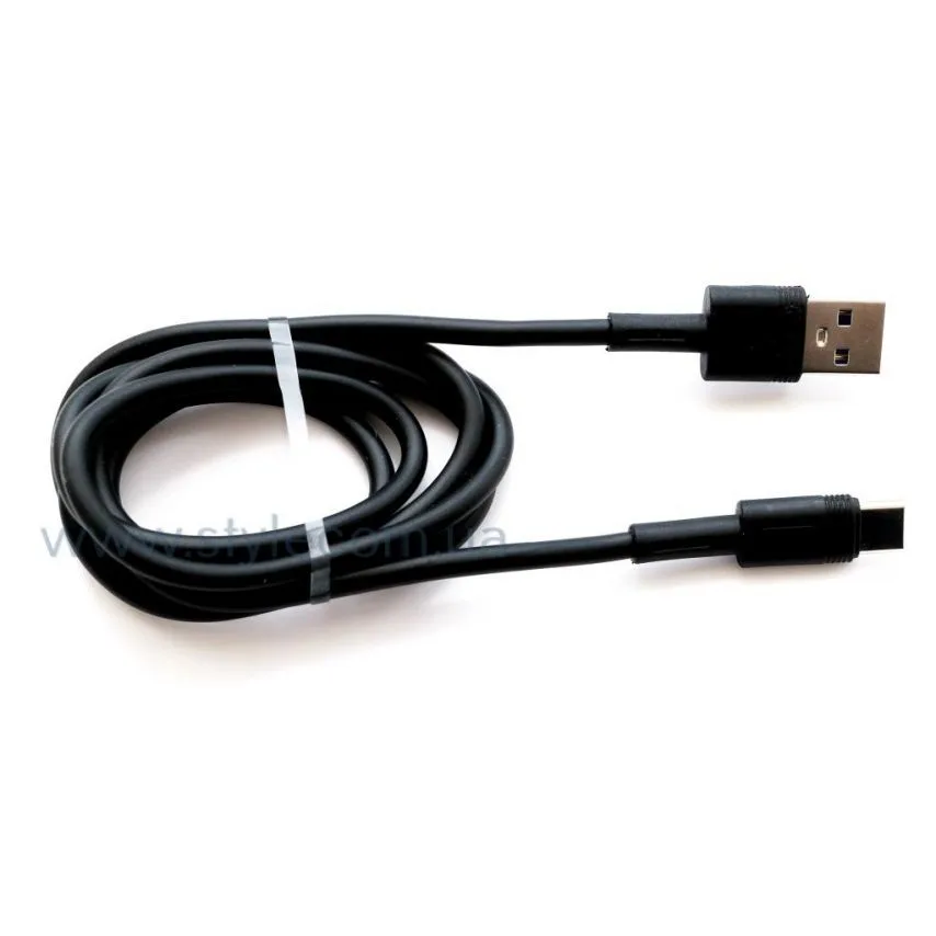 Кабель USB Type-C 5A для быстрой зарядки XO 1м черный