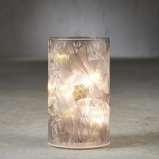 Декоративний світильник Luca Lighting скло 15х9 см сірий LED 15 шт