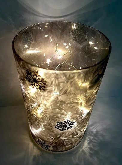 Декоративний світильник Luca Lighting скло 15х9 см сірий LED 15 шт