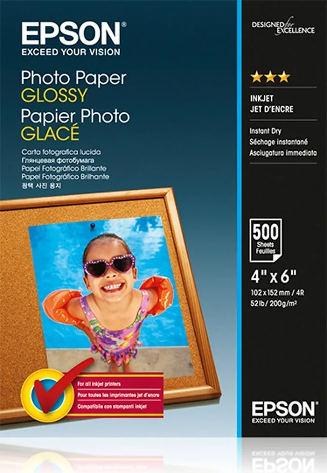 Папір Epson глянцевий 10x15 см 200 г/м² 500 арк
