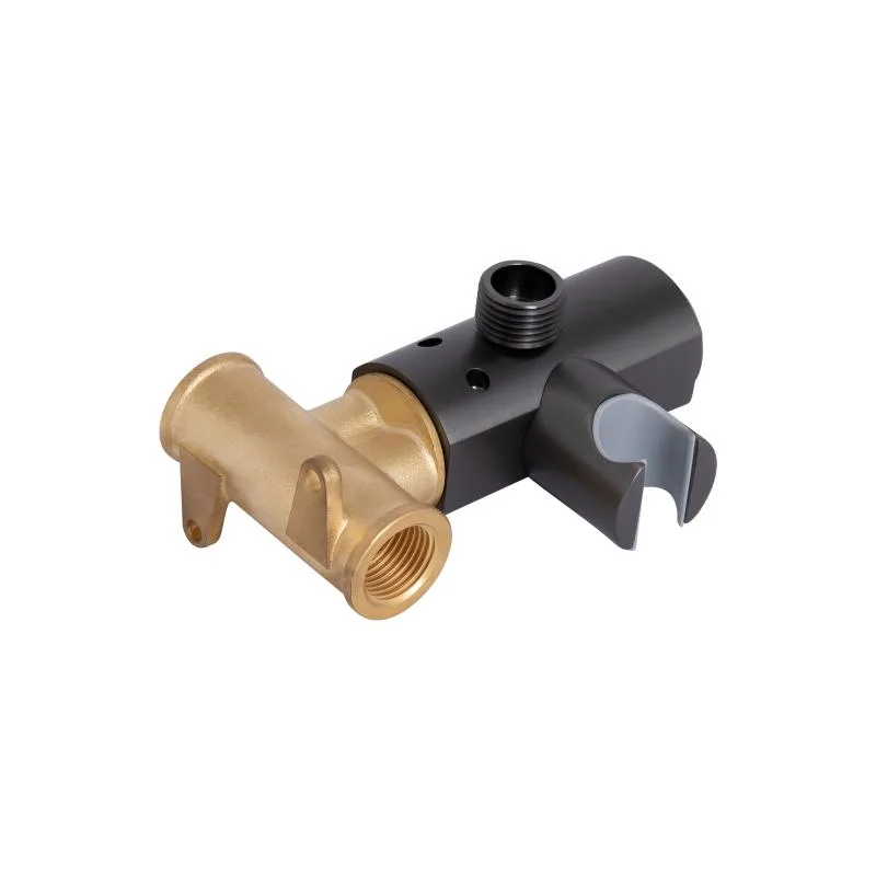 Набор для гигиенического душа Qtap Slavonice Gunmetal Black латунь 215х180х105 мм