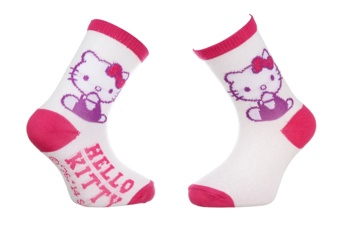 Шкарпетки HELLO KITTY 56% бавовна 23-26 білий