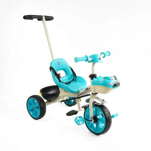 Велосипед 3-х колесный Best Trike с родительской ручкой и озвучкой для детей с EVA колесами 10 и 8 дюймов.