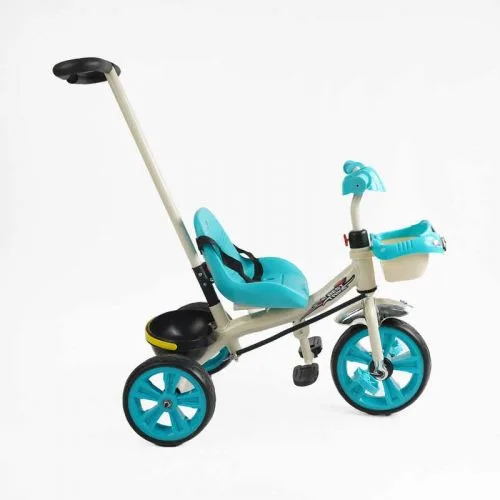 Велосипед 3-х колісний Best Trike з батьківською ручкою та озвучкою для дітей з EVA колесами 10 та 8 дюймів.