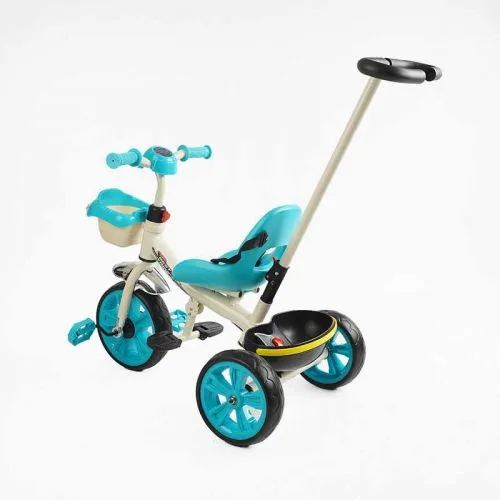 Велосипед 3-х колісний Best Trike з батьківською ручкою та озвучкою для дітей з EVA колесами 10 та 8 дюймів.