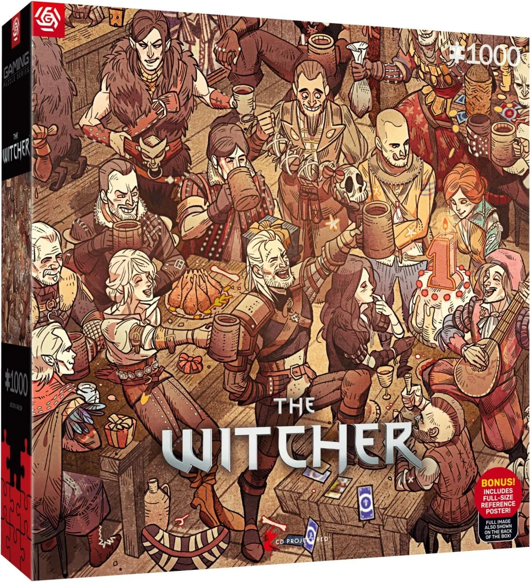 Пазл GoodLoot картонний 1000 елементів The Witcher святкова ілюстрація