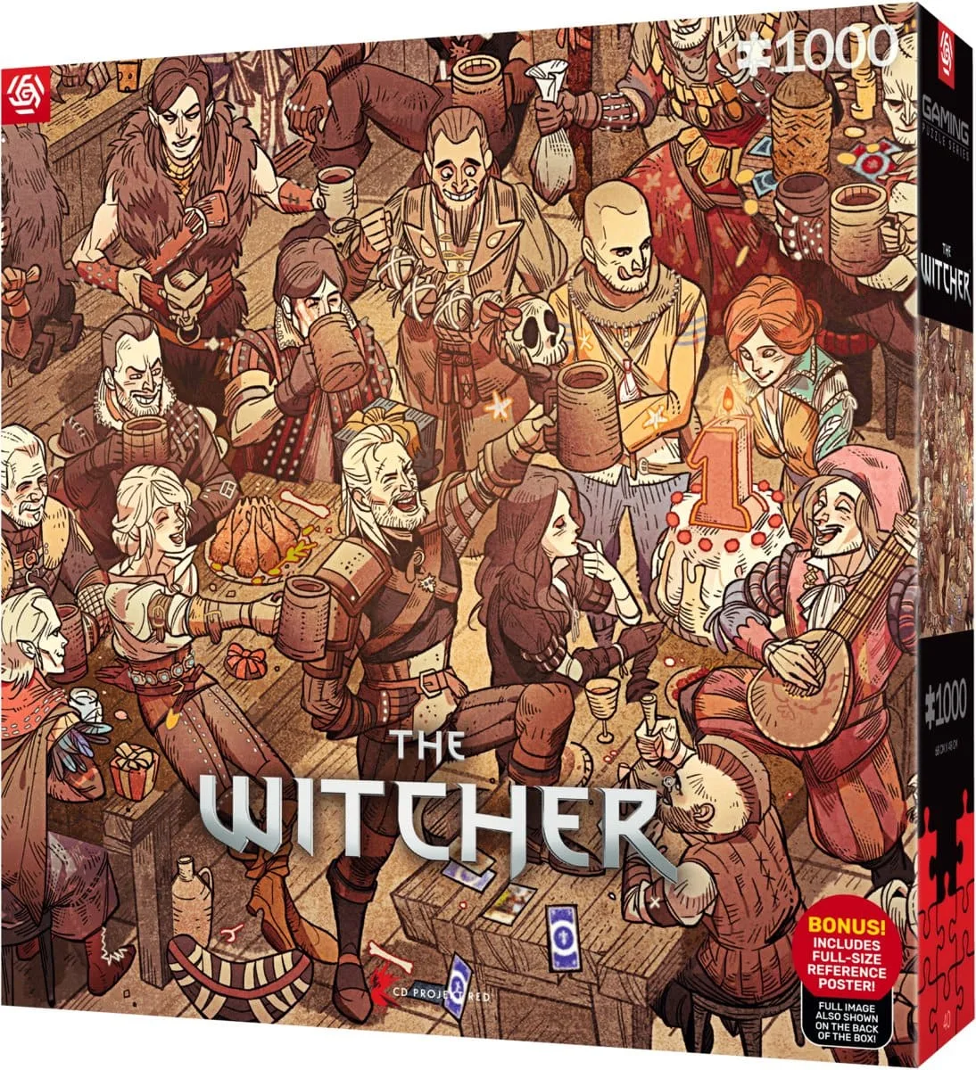 Пазл GoodLoot картонний 1000 елементів The Witcher святкова ілюстрація